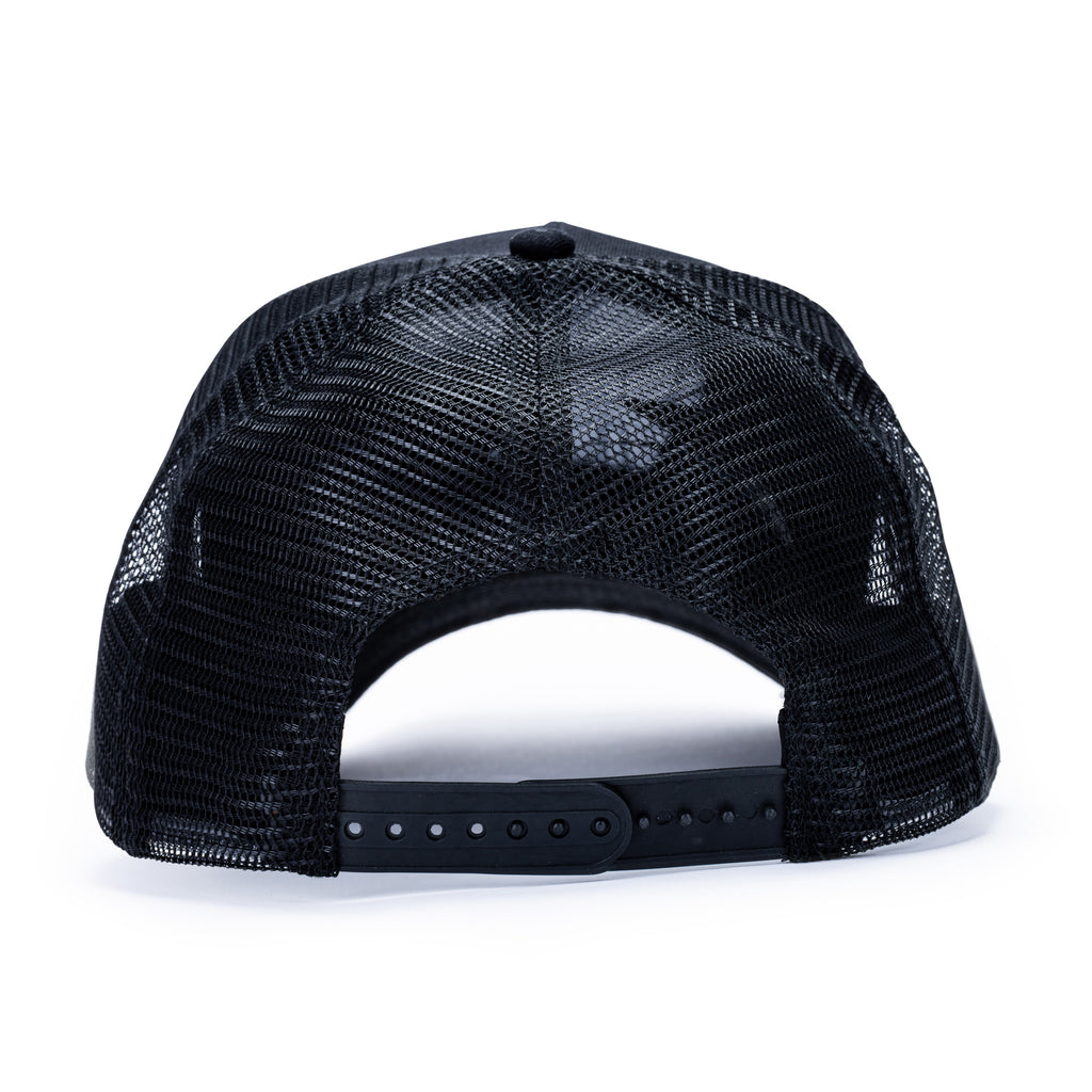 Rear View Black Trucker Hat - Coeur Pur